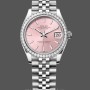 Replica Rolex Datejust 31 White Gold Bezel Diamonds 278384RBR 0018 Damen Uhr