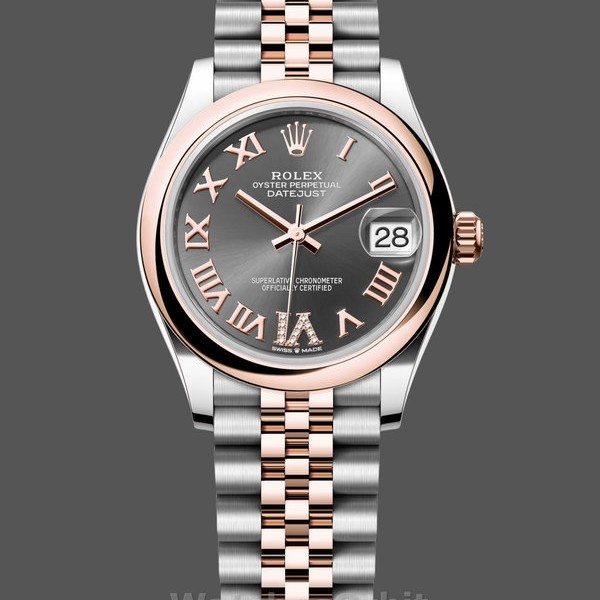 Replica Rolex Datejust 31mm Edelstahl und Roségold m278241 0030 Rhodium Roman VI Jubilee Wunderschönes Design