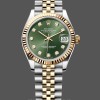 Replica Rolex Datejust 31mm Edelstahl und Gelbgold 278273 0003 Grün Jubiläum Luxuriöser Stil