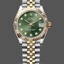 Replica Rolex Datejust 31mm Edelstahl und Gelbgold 278273 0003 Grün Jubiläum