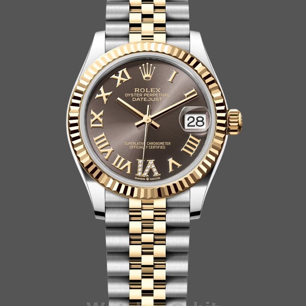 Replica Rolex Datejust 31mm Edelstahl und Gelbgold 278273 0018 Grau VI Römisch Jubiläum Alltagsfreundlich
