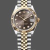 Replica Rolex Datejust 31mm Edelstahl und Gelbgold 278273 0022 Grau Diamant Jubiläum Perfekte Damen Uhr