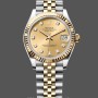 Replica Rolex Datejust 31mm Edelstahl und Gelbgold 278273 0026 Champagner Diamant Jubiläum