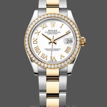 Replica Rolex Datejust 31mm Edelstahl und Gelbgold 278383rbr 0001 Weißes Römisches Oyster