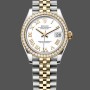 Replica Rolex Datejust 31mm Edelstahl und Gelbgold 278383rbr 0002 Weißes Römisches Jubiläum
