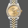 Replica Rolex Datejust 31mm Edelstahl und Gelbgold 278383RBR 0014 Champagner Index Jubiläum