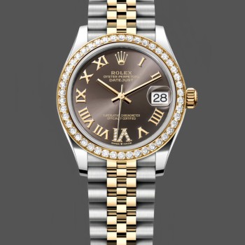 Replica Rolex Datejust 31mm Edelstahl und Gelbgold 278383RBR 0018 Grau VI Roman Jubilee