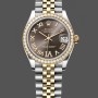 Replica Rolex Datejust 31mm Edelstahl und Gelbgold 278383RBR 0018 Grau VI Roman Jubilee