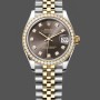 Replica Rolex Datejust 31mm Edelstahl und Gelbgold 278383RBR 0022 Grau Diamant Jubiläum