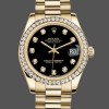 Replica Rolex Datejust 31mm Gelbgold Schwarzes Zifferblatt 178288 0011 Damen Uhr Moderne Replik