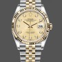 Replica Rolex Datejust 36 126233 0045 Champagner Fluted Motif Diamond Dial