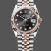 Replica Rolex Datejust 36 Everose Gold Black Diamond Dial M126231 0019 Damen Uhr Luxuriöser Stil