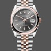 Replica Rolex Datejust 36 Everose Gold Grey Dial Jubilee m126201 0013 Perfekte Damen Uhr