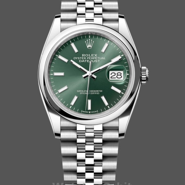 Replica Rolex Datejust 36 Edelstahl Mint Green Dial Jubilee M126200-0023 Elegante Nachbildung