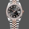 Replica Rolex Datejust 36 Steel & Everose Gold Black Dial Diamond Bezel m126281rbr 0007 Feminine Ausstrahlung