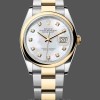 Replica Rolex Datejust 36 Steel & Yellow Gold Mother of Pearl Diamond Dial M126203 0024 Damen Uhr Schlichte Schönheit