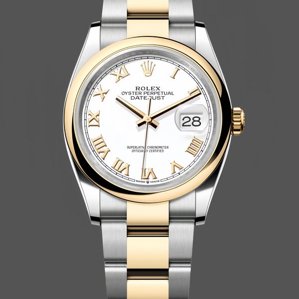 Replica Rolex Datejust 36 White Dial Roman Numerals 126203 0030 Replica Uhr Stilvolles Accessoire