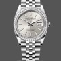 Replica Rolex Datejust 36 White Gold & Diamonds Silver Dial M126284RBR 0005 Damen Replica Uhr