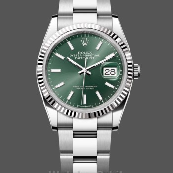 Replica Rolex Datejust 36 White Gold Fluted Bezel 126234 0052 Unisex Uhr