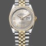 Replica Rolex Datejust 36 Gelbgold & Diamanten Silber Diamant Pave Römisches Zifferblatt m126283rbr 0017
