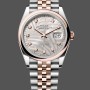 Replica Rolex Datejust 36mm 126201 0038 Silver Palm Motif Dial Oyster Bracelet Uhr