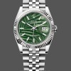 Replica Rolex Datejust 36mm Fluted Lünette Grün Palm Index Zifferblatt Jubiläum 126234 0047 Ideal für Damen