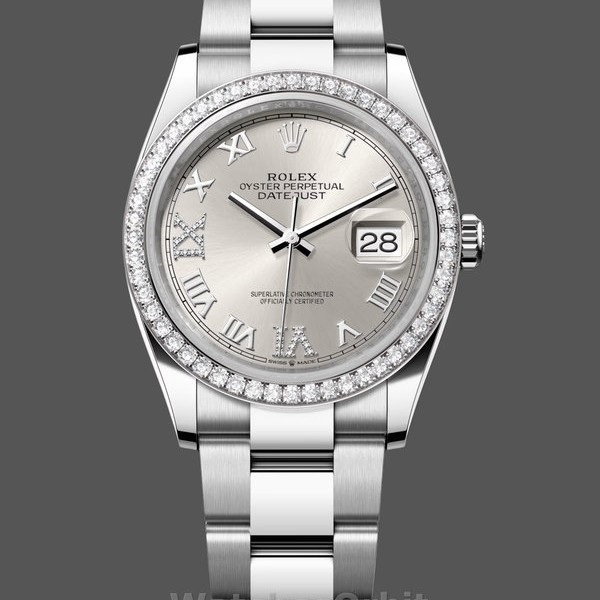 Replica Rolex Datejust 36mm Stainless Steel m126284rbr 0022 Silver Roman VI IX Oyster Wunderschönes Design