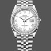 Replica Rolex Datejust 36mm Edelstahl Weißes Römisches Jubiläum m126284rbr 0017 Präzise Verarbeitung