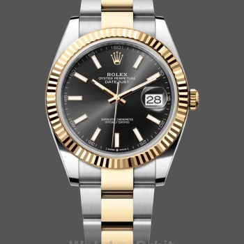 Replica Rolex Datejust 41 Black Dial Fluted Bezel 126333 0013 Herrenuhr