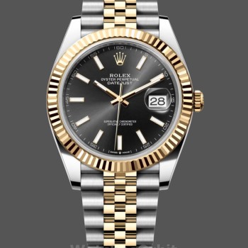 Replica Rolex Datejust 41 Black Dial Gold & Steel 126333 0014 Herrenuhr