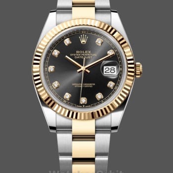Replica Rolex Datejust 41 Black Diamond Dial M126333 0005 Herrenuhr