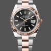 Replica Rolex Datejust 41 Everose Gold Black Dial Oyster Bracelet 126331 Luxuriöse Optik
