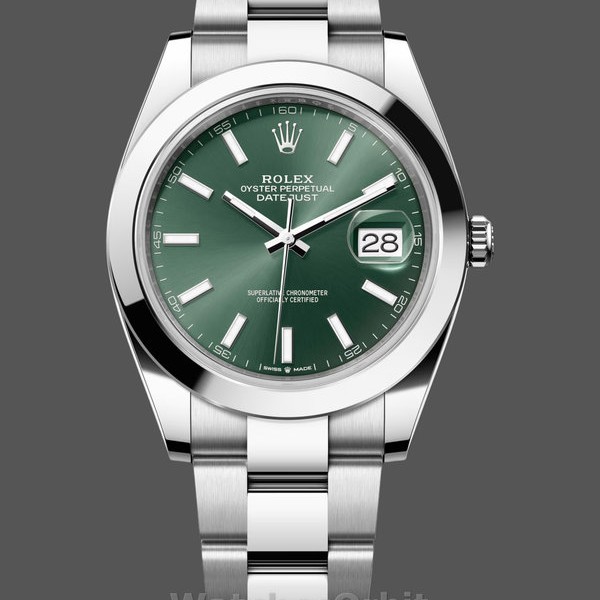 Replica Rolex Datejust 41 Green Stick Dial Oyster m126300 0019 Herrenuhr Ideal für Herren
