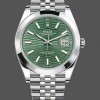 Replica Rolex Datejust 41 Mint Green Dial mit glatter Lünette 126300 Herrenuhr Präzise Verarbeitung