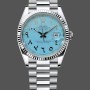 Replica Rolex Datejust 41 Ice Blue Dial mit geriffelter Lünette 126334 Herrenuhr