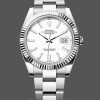 Replica Rolex Datejust 41 Edelstahl und Weißgold Weißes Zifferblatt M126334 0009 Herrenuhr Präzise Verarbeitung