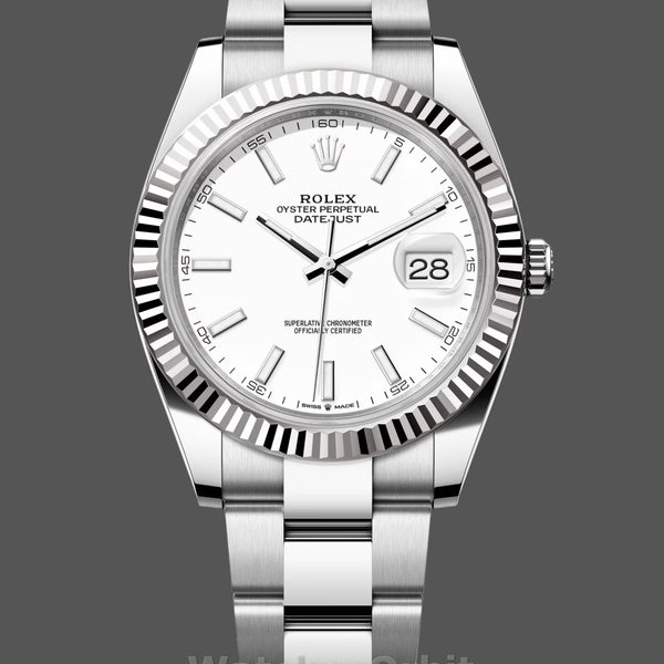 Replica Rolex Datejust 41 Edelstahl und Weißgold Weißes Zifferblatt M126334 0009 Herrenuhr Präzise Verarbeitung