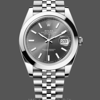 Replica Rolex Datejust 41 Stainless Steel Grey Dial Jubilee Band M126300 0008 Herrenuhr