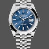 Replica Rolex Datejust 41 Edelstahl Glatt 126300 0024 Blaue Strich-Zifferblatt Schweizer Handwerkskunst