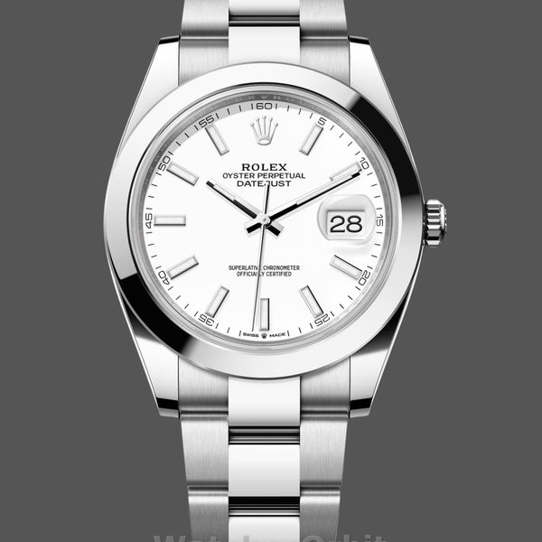 Replica Rolex Datejust 41 Edelstahl Weißes Zifferblatt M126300 0005 Herrenuhr Präzise Verarbeitung