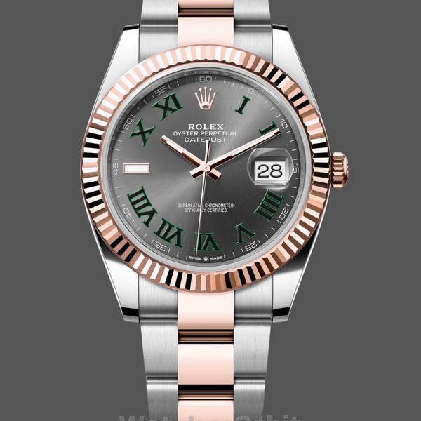 Replica Rolex Datejust 41 Steel and Everose Gold Wimbledon Dial Oyster Band m126331 0015 Elegantes Design