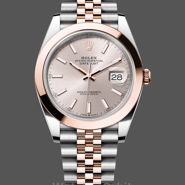 Replica Rolex Datejust 41MM 126301 0010 Rose Gold Sundust Index Dial Herren Replica Uhr Hochwertige Luxus Replica Uhr online kaufen