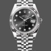 Replica Rolex Datejust 41mm Black Diamond Dial White Rolesor Case m126334 0012 Herrenuhr Kompromisslose Präzision