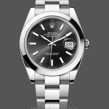 Replica Rolex Datejust 41mm Black Index Oyster Stainless Steel 126300 0011 Herrenuhr