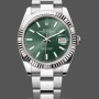 Replica Rolex Datejust 41mm Fluted Bezel Green Dial m126334 0027 Herren Replica Uhr