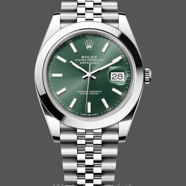 Replica Rolex DateJust 41mm m126300 0020 Oystersteel Jubilee Mint Green Dial Schweizer Handwerkskunst