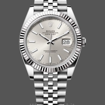 Replica Rolex Datejust 41mm Edelstahl 126334 0004 Silber Index Jubilee Herrenuhr