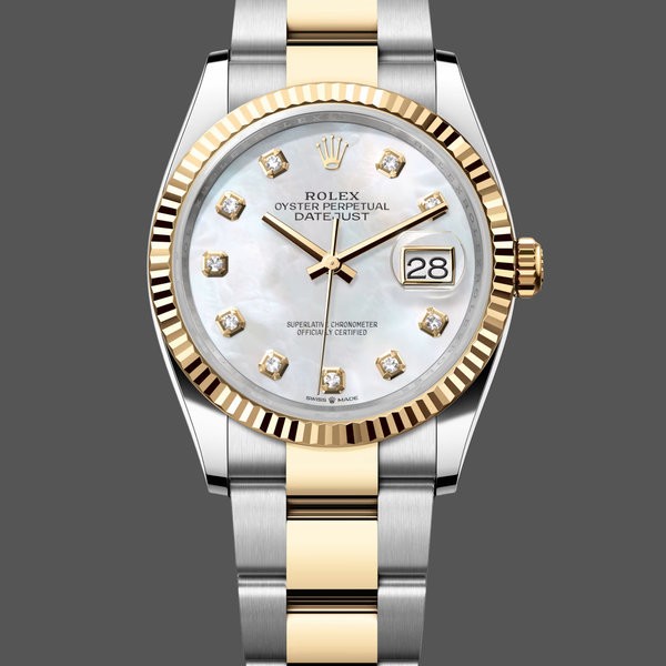 Replica Rolex Datejust 41mm Steel and Yellow Gold 126333 0017 White Mop Diamond Oyster Präzise Verarbeitung