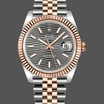 Replica Rolex Datejust Grey Fluted Motif Dial m126331 0020 Herrenuhr