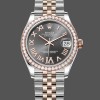 Replica Rolex Datejust Lady 31 Rose Gold Steel Slate Roman Diamond VI Dial & Diamond Bezel Jubilee Bracelet 278381RBR Modebewusste Damen